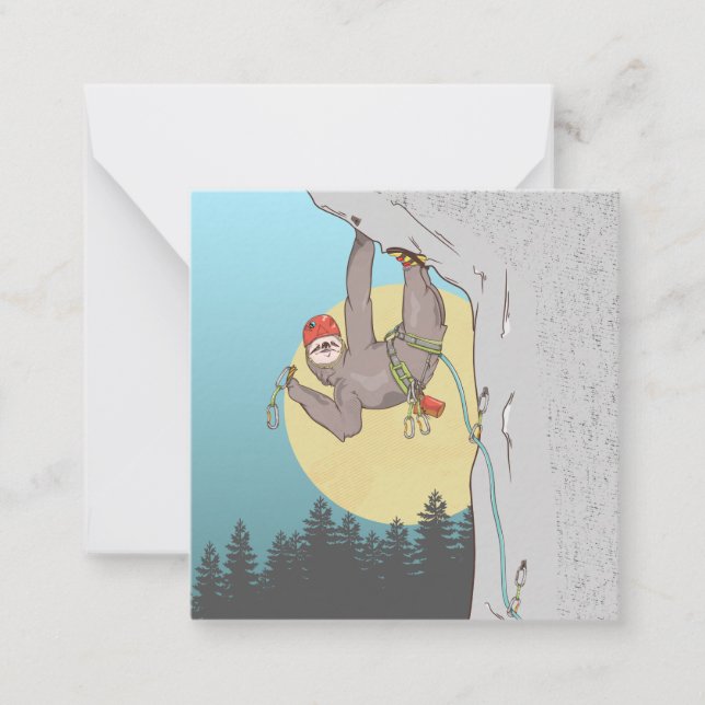 Sloth Rock climbing Card (Front)