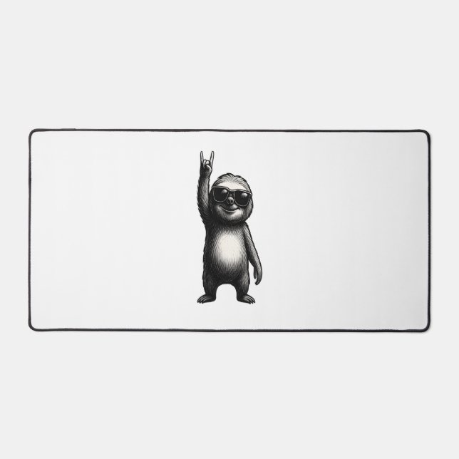 Sloth Rocking Dance Desk Mat (Front)