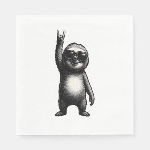 Sloth Rocking Dance Napkin