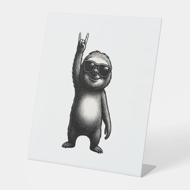 Sloth Rocking Dance Pedestal Sign (Front)