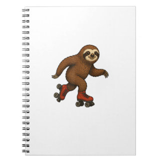 Sloth Roller Skates Skating T-Shirt Notebook