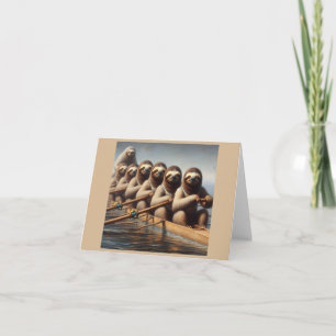 Sloth Rowing Team Card