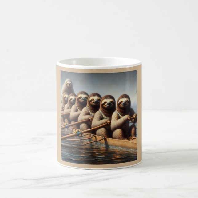 Sloth Rowing Team Coffee Mug (Center)