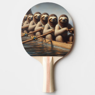 Sloth Rowing Team Ping Pong Paddle