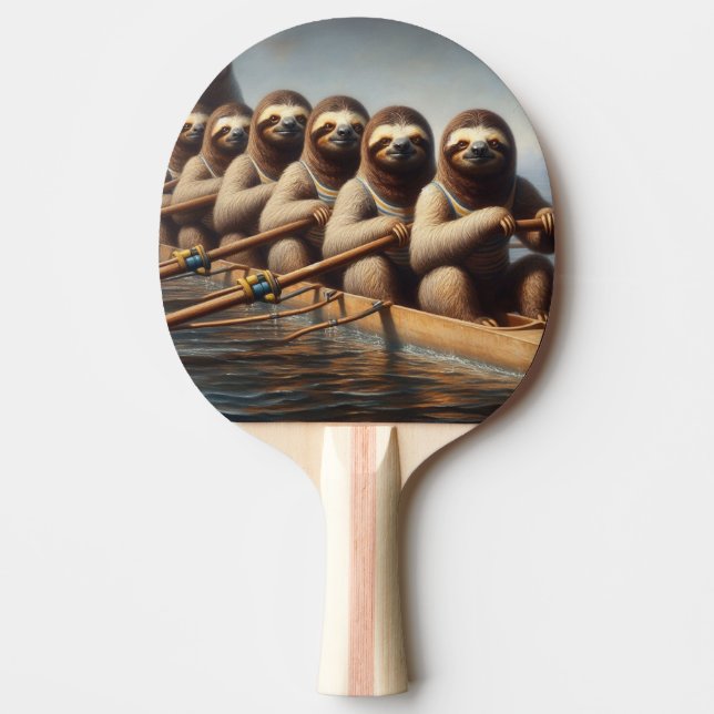 Sloth Rowing Team Ping Pong Paddle (Front)