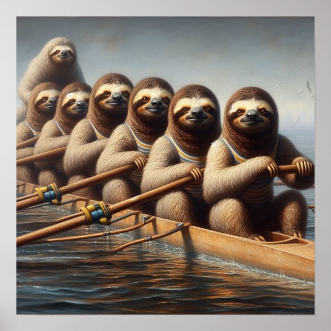 Sloth Rowing Team Poster (Front)