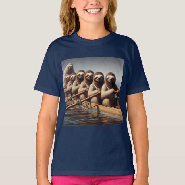 Sloth Rowing Team T-Shirt (Front)