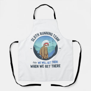 Sloth Running Shirt T-Shirt Apron