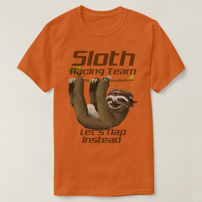 Sloth Running Team 8 T-Shirt (Design Front)