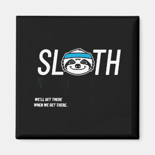 Sloth Running Team Chamon Magnet