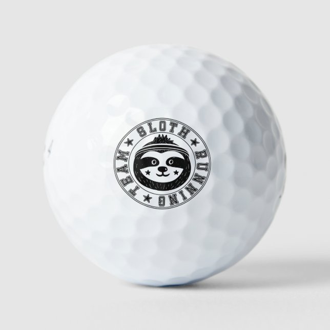 Sloth Running Team Golf Balls (Front)