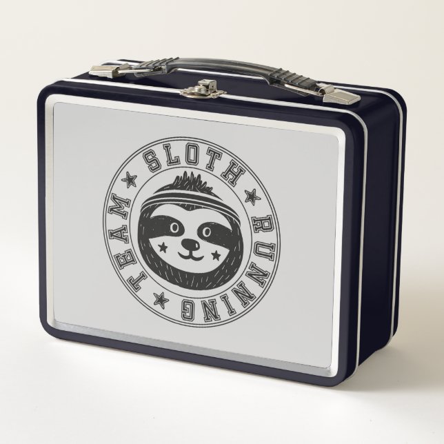 Sloth Running Team Metal Lunch Box (Front)