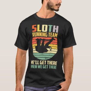 Sloth Running Team Vintage Sloth 60s 70s T-Shirt