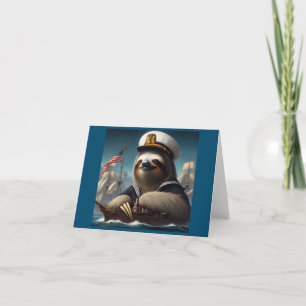 Sloth Sailor Card