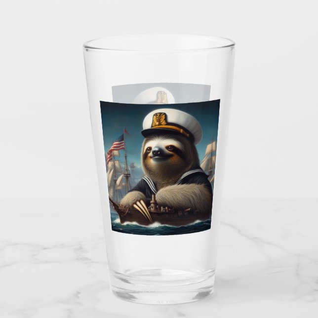 Sloth Sailor Glass (Front)