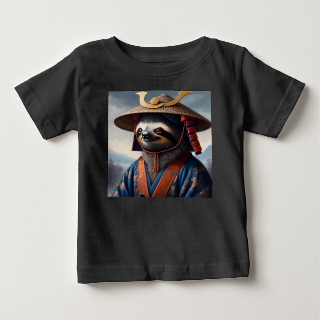 Sloth Samurai Baby T-Shirt (Front)