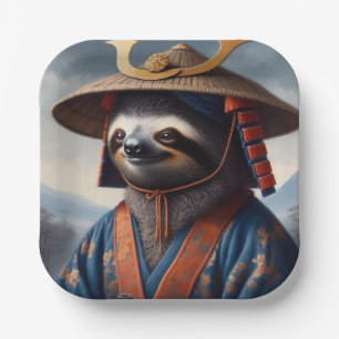 Sloth Samurai Paper Plate