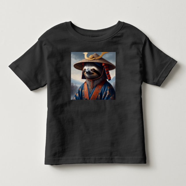 Sloth Samurai Toddler T-Shirt (Front)