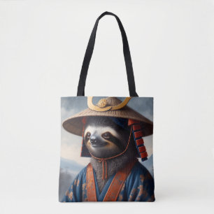 Sloth Samurai Tote Bag