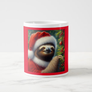 Sloth Santa Claus Large Coffee Mug