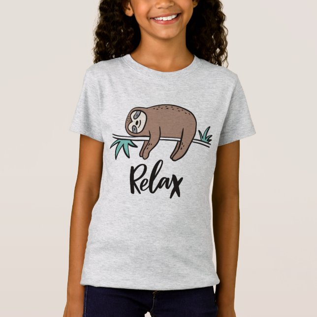 Sloth Says Relax T-Shirt (Front)
