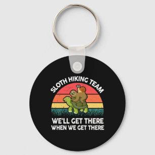 Sloth-shirt Funny Sloth Hiking Team Men Women Gift Key Ring