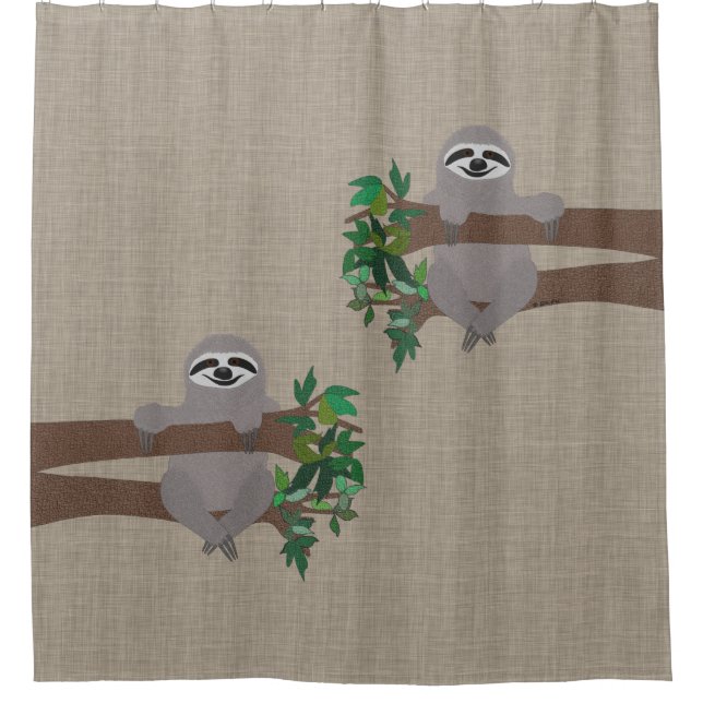 Sloth Shower Curtain (Front)