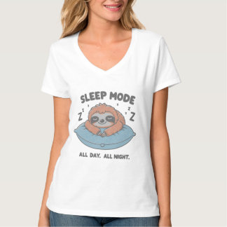 Sloth Sleep Mode Shirt, Funny Lazy T-Shirt