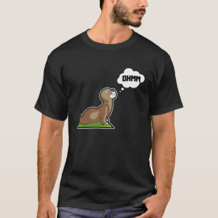 Sloth Sloth Yoga Poses Sports Gymnastics Ohm Heart T-Shirt