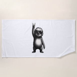 Sloth Slotherine Halloween Beach Towel