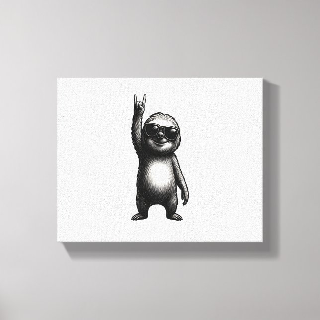 Sloth Slotherine Halloween Canvas Print (Front)