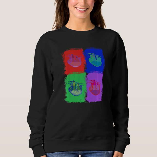 sloth slothes Colorful Pop Sweatshirt (Front)