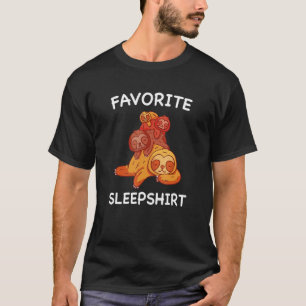 Sloth Sloths Nap Sleeping Sleep Pajama Pyjamas Nig T-Shirt