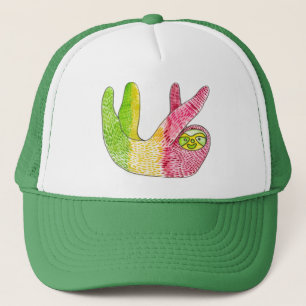 Sloth Snapback By Megaflora Trucker Hat