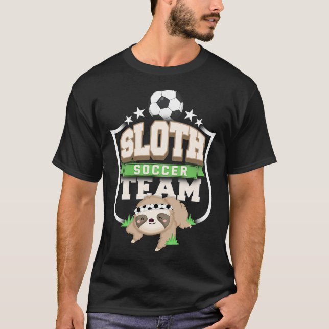 Sloth Soccer heartbeat  T-Shirt (Front)