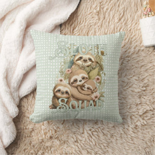 Sloth squad, adorable sloth cushion