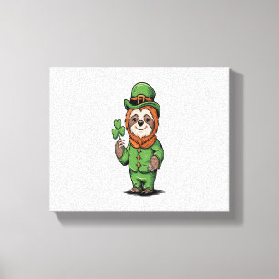 Sloth St Patrick's Day Irish Lucky Canvas Print