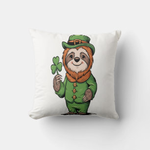 Sloth St Patrick's Day Irish Lucky Cushion