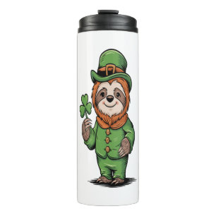 Sloth St Patrick's Day Irish Lucky Thermal Tumbler