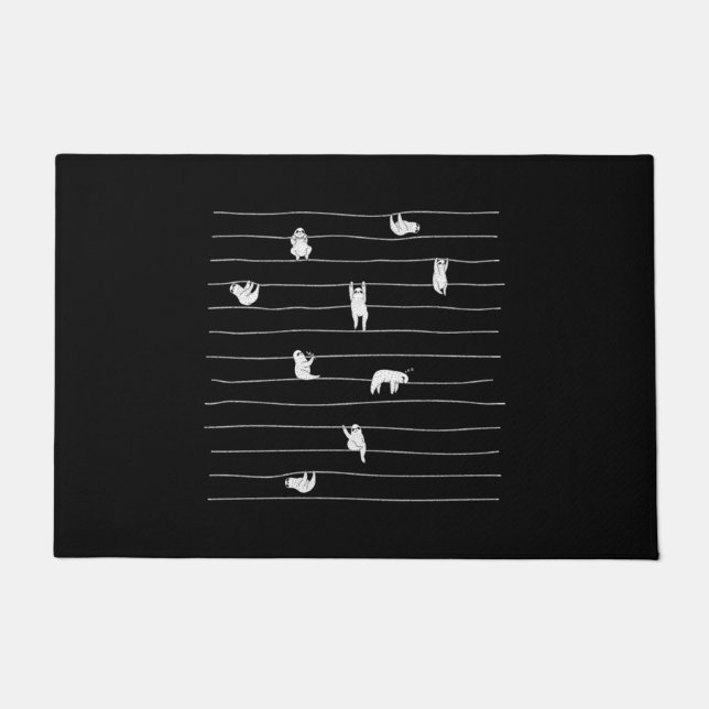 Sloth Stripe Doormat (Front)