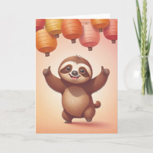 Sloth Style Birthday Vibes Card
