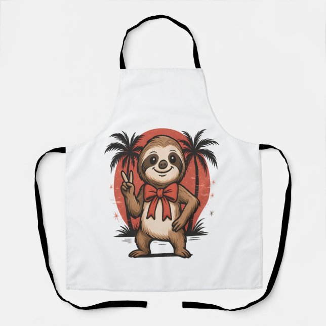 Sloth Summer Beach Rocking Apron (Front)