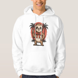 Sloth Summer Beach Rocking Hoodie