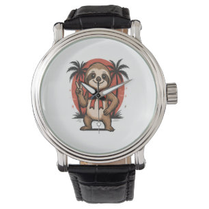 Sloth Summer Beach Rocking Watch