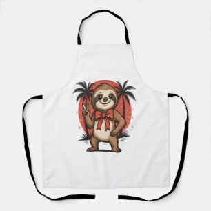 Sloth Summer Vibes (2) Apron
