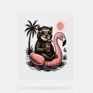 Sloth Summer Vibes Acrylic Sign