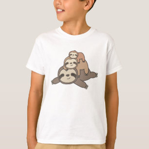 Sloth Sweet Animals For Children Sleeping T-Shirt