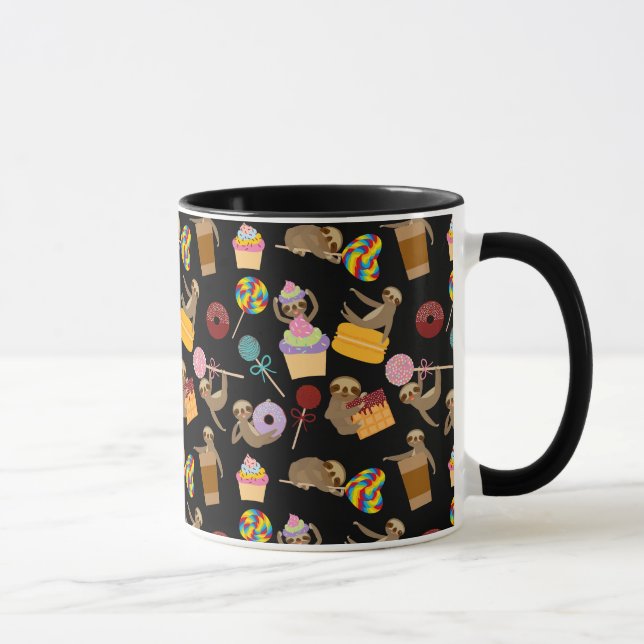 Sloth Sweet Treats Pattern Mug (Right)