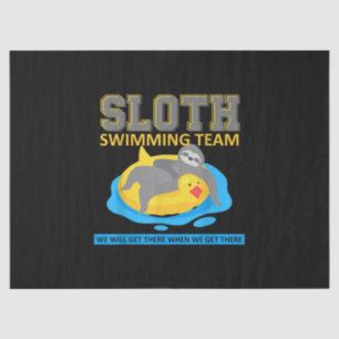 Sloth Swimming Team Swim Team Funny Gift Tissue Paper