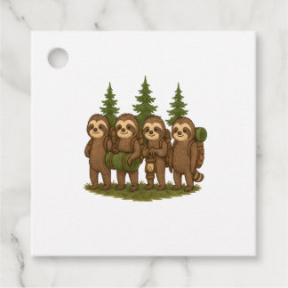 Sloth Team Sloth Hiking Camping Favour Tags